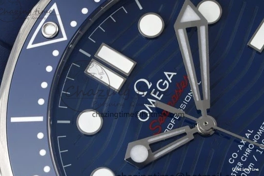 0417 Fashionable Seamaster Diver 300M ZF 1:1 Best Edition Blue Ceramic Blue Dial on Blue Rubber Strap A 7822